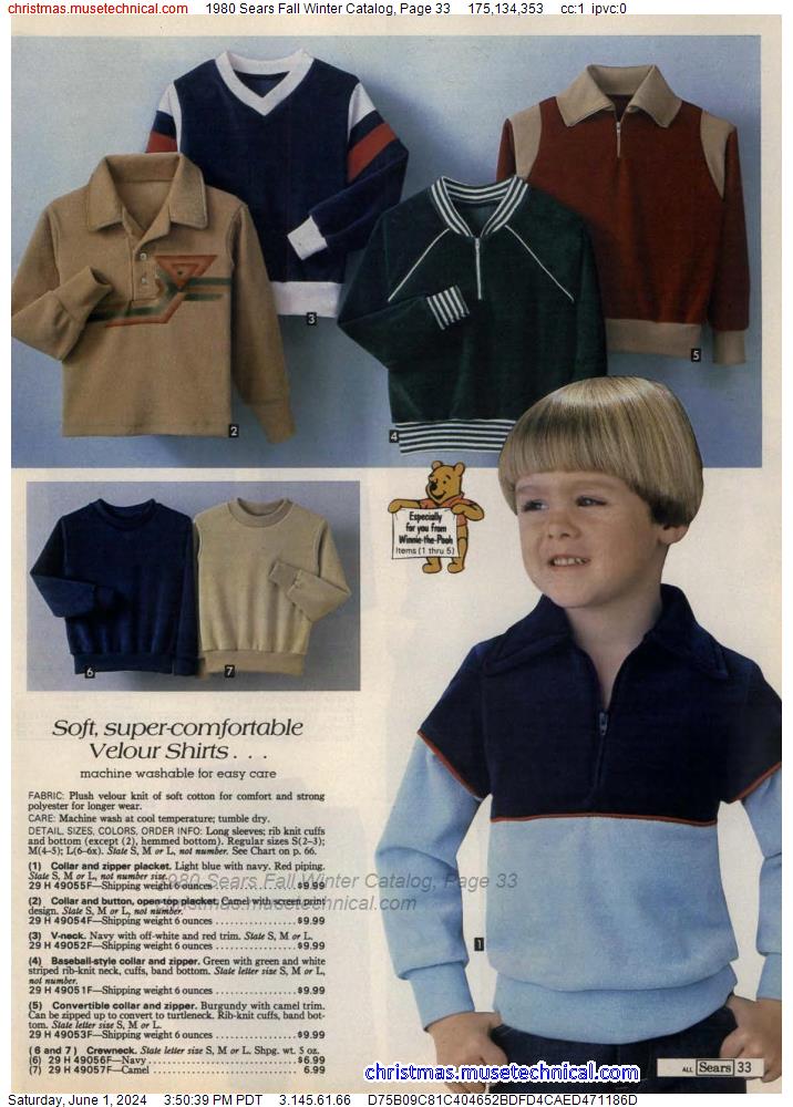 1980 Sears Fall Winter Catalog, Page 33