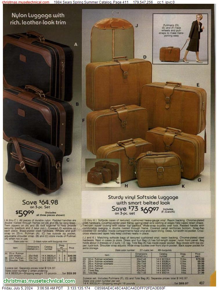 1984 Sears Spring Summer Catalog, Page 411