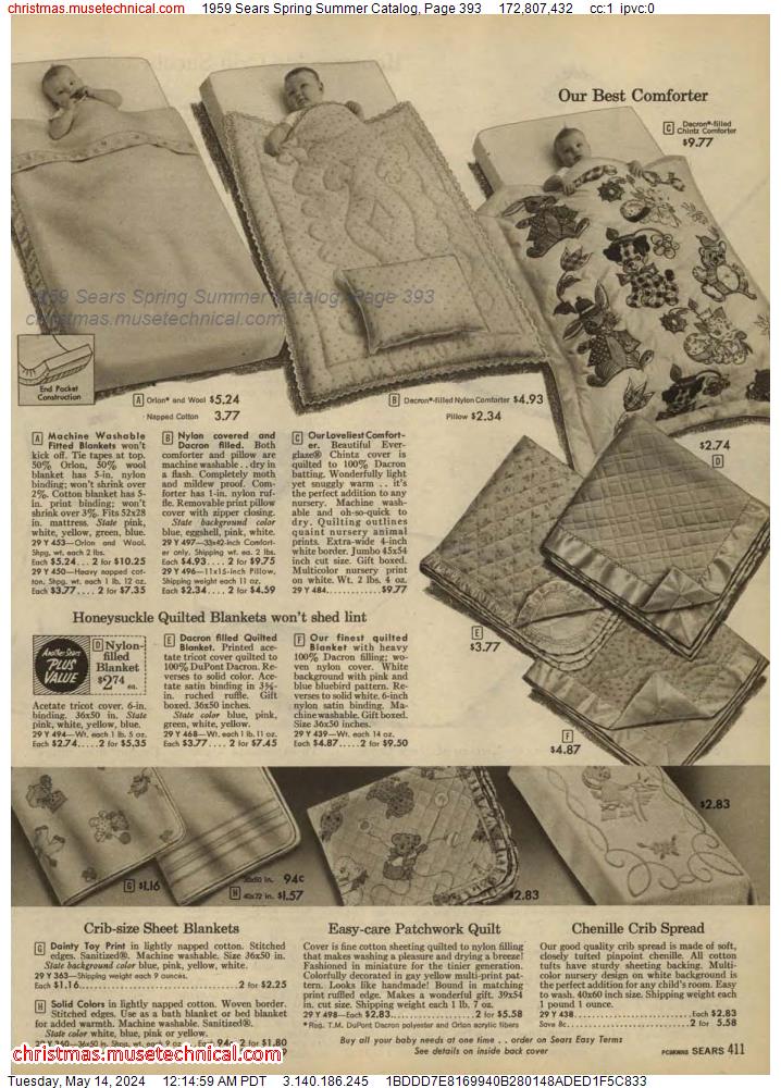 1959 Sears Spring Summer Catalog, Page 393