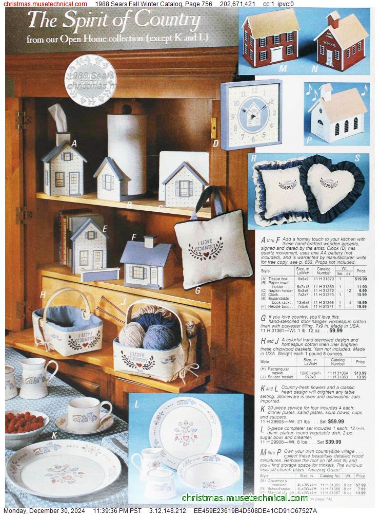 1988 Sears Fall Winter Catalog, Page 756