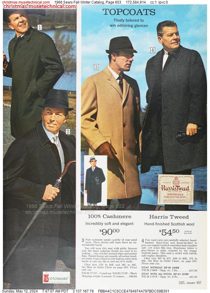 1966 Sears Fall Winter Catalog, Page 653