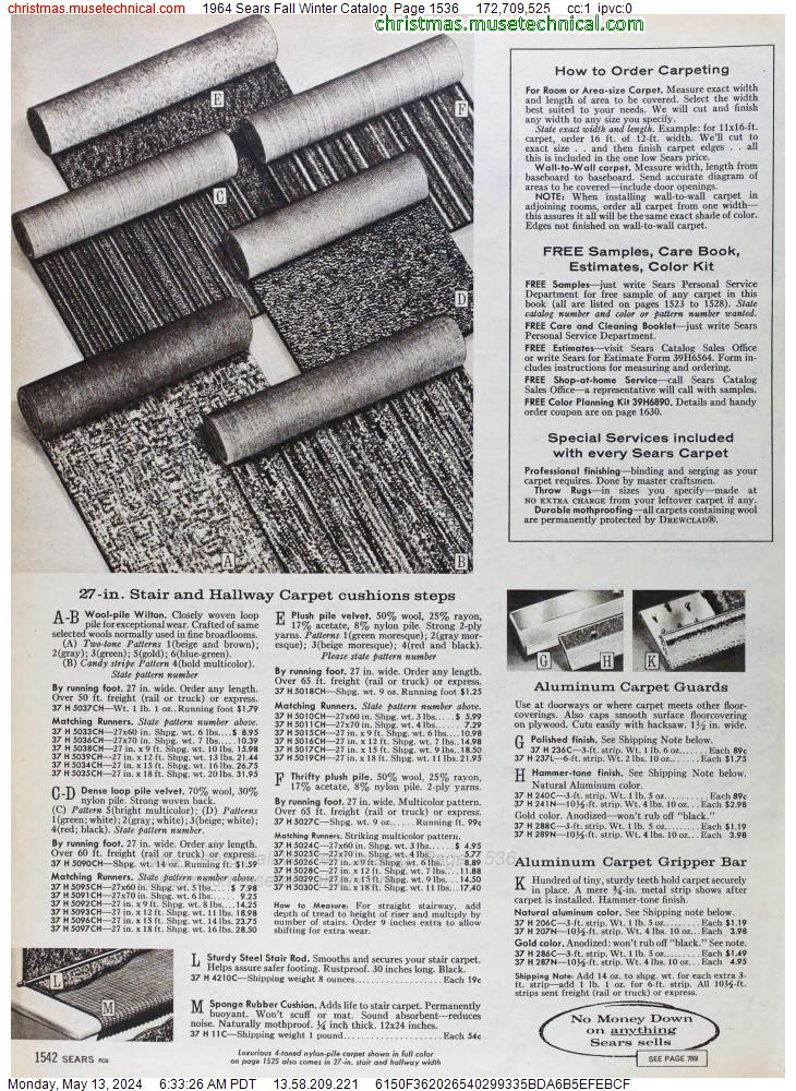 1964 Sears Fall Winter Catalog, Page 1536
