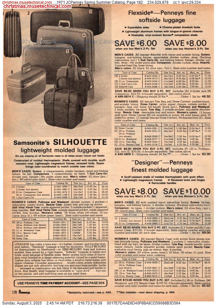 1971 JCPenney Spring Summer Catalog, Page 182