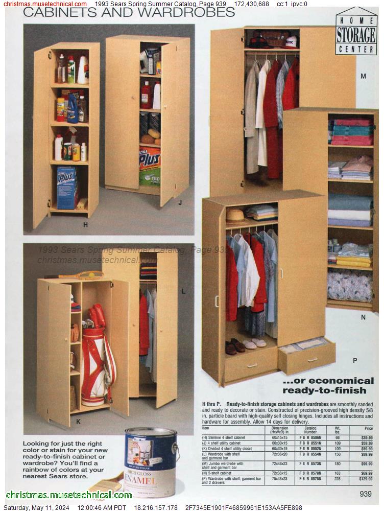1993 Sears Spring Summer Catalog, Page 939