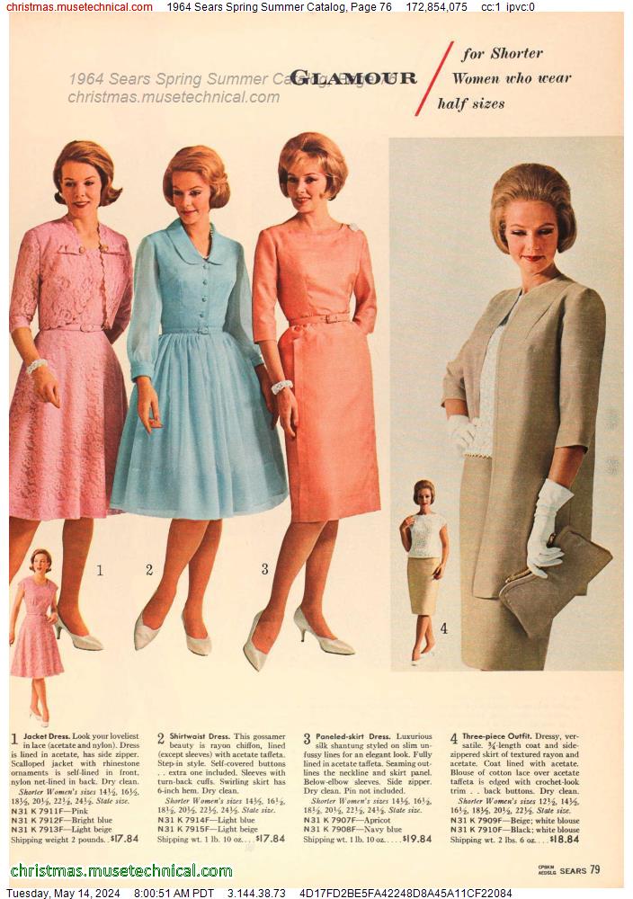 1964 Sears Spring Summer Catalog, Page 76