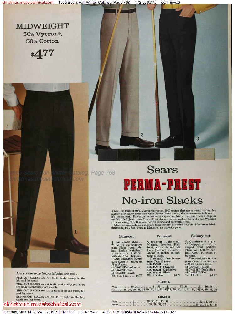 1965 Sears Fall Winter Catalog, Page 768