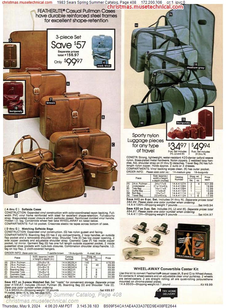 1983 Sears Spring Summer Catalog, Page 408