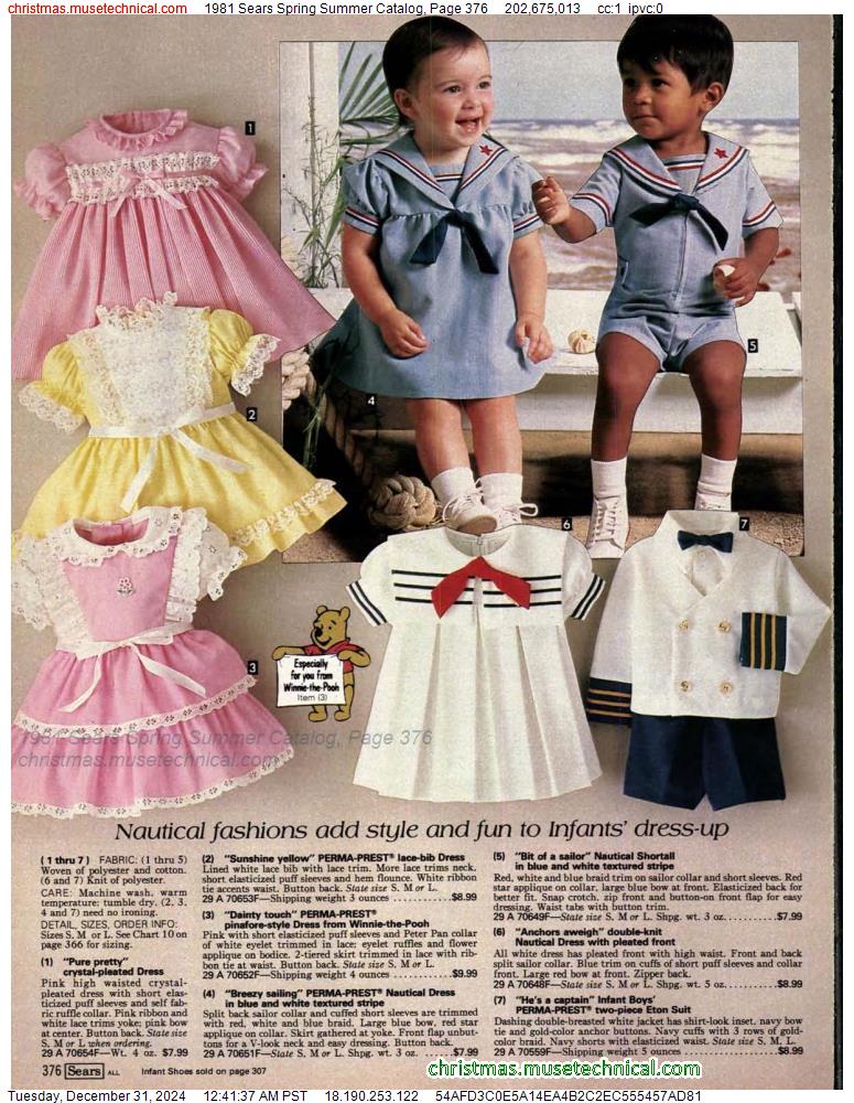 1981 Sears Spring Summer Catalog, Page 376