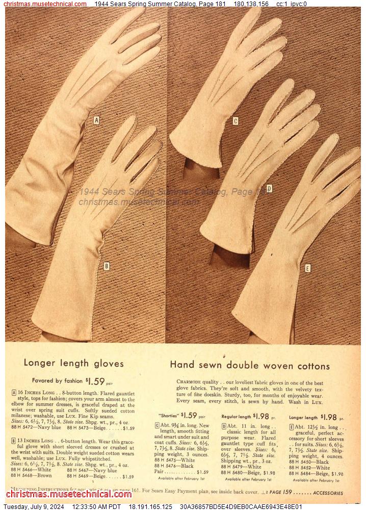 1944 Sears Spring Summer Catalog, Page 181