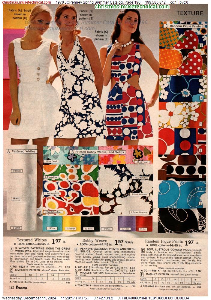 1970 JCPenney Spring Summer Catalog, Page 196