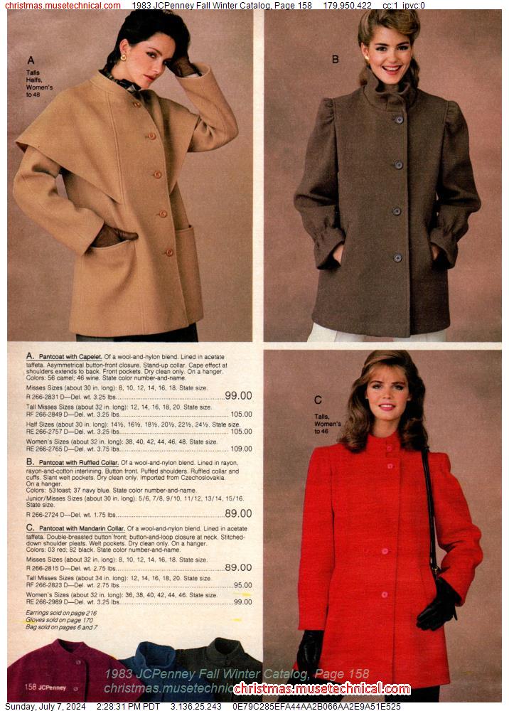 1983 JCPenney Fall Winter Catalog, Page 158