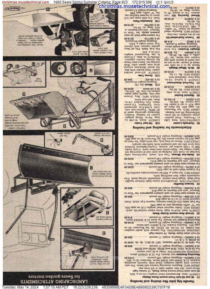 1980 Sears Spring Summer Catalog, Page 823