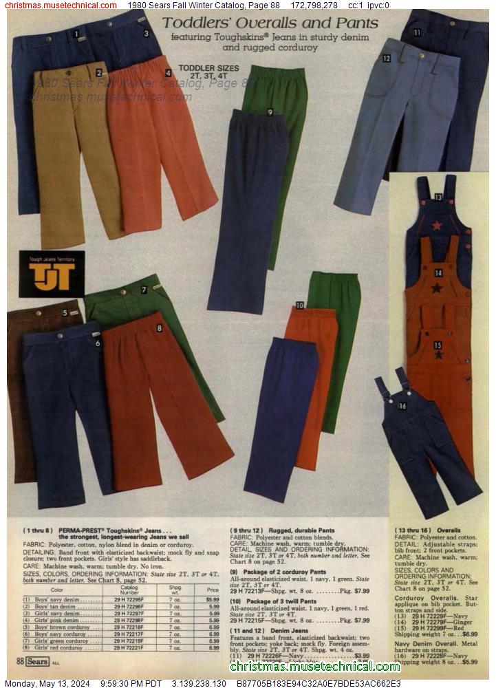 1980 Sears Fall Winter Catalog, Page 88