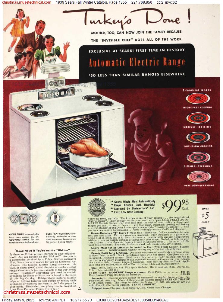 1939 Sears Fall Winter Catalog, Page 1355