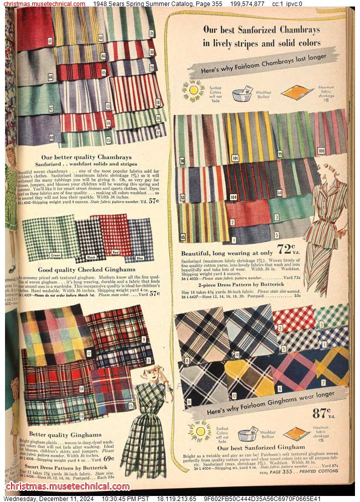 1948 Sears Spring Summer Catalog, Page 355