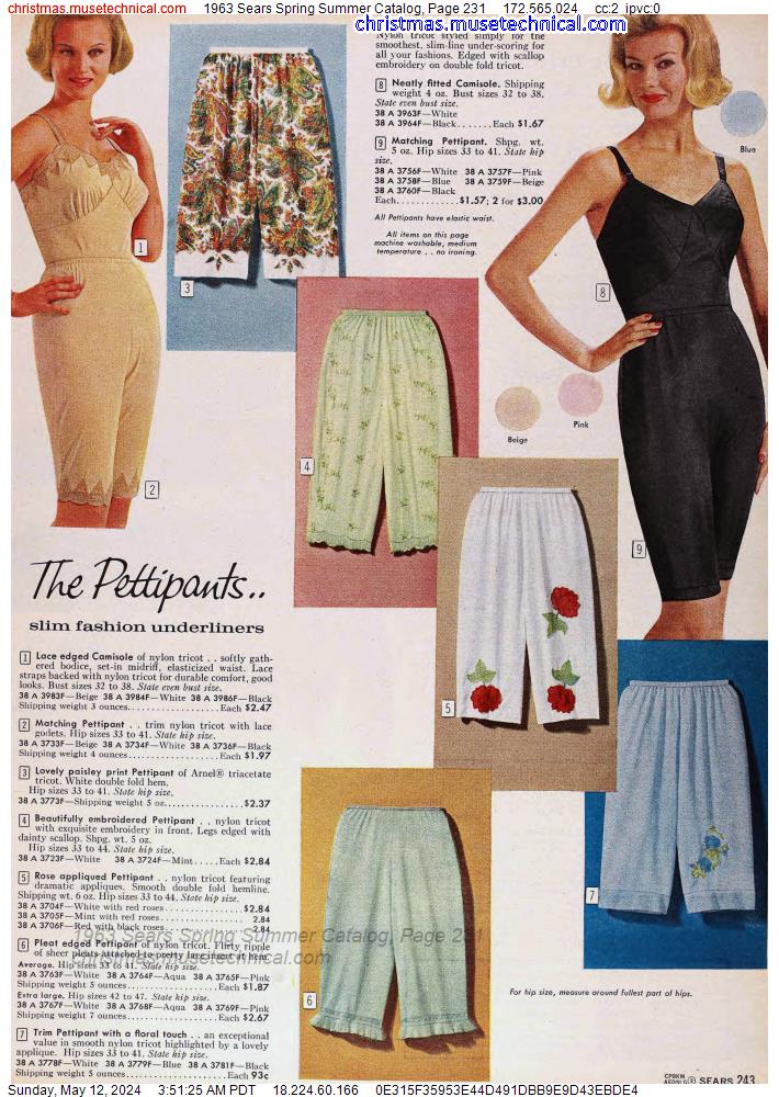 1963 Sears Spring Summer Catalog, Page 231