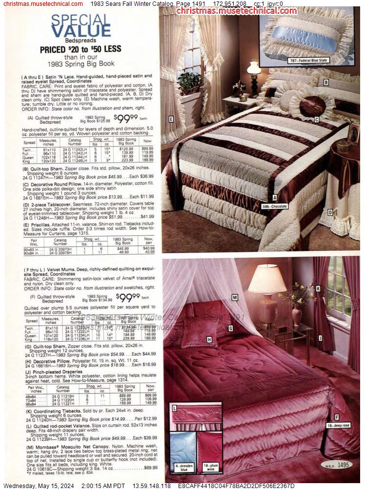 1983 Sears Fall Winter Catalog, Page 1491