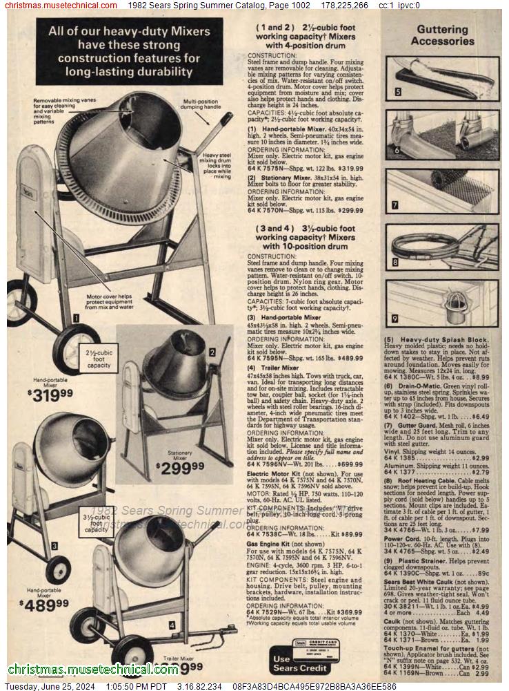 1982 Sears Spring Summer Catalog, Page 1002
