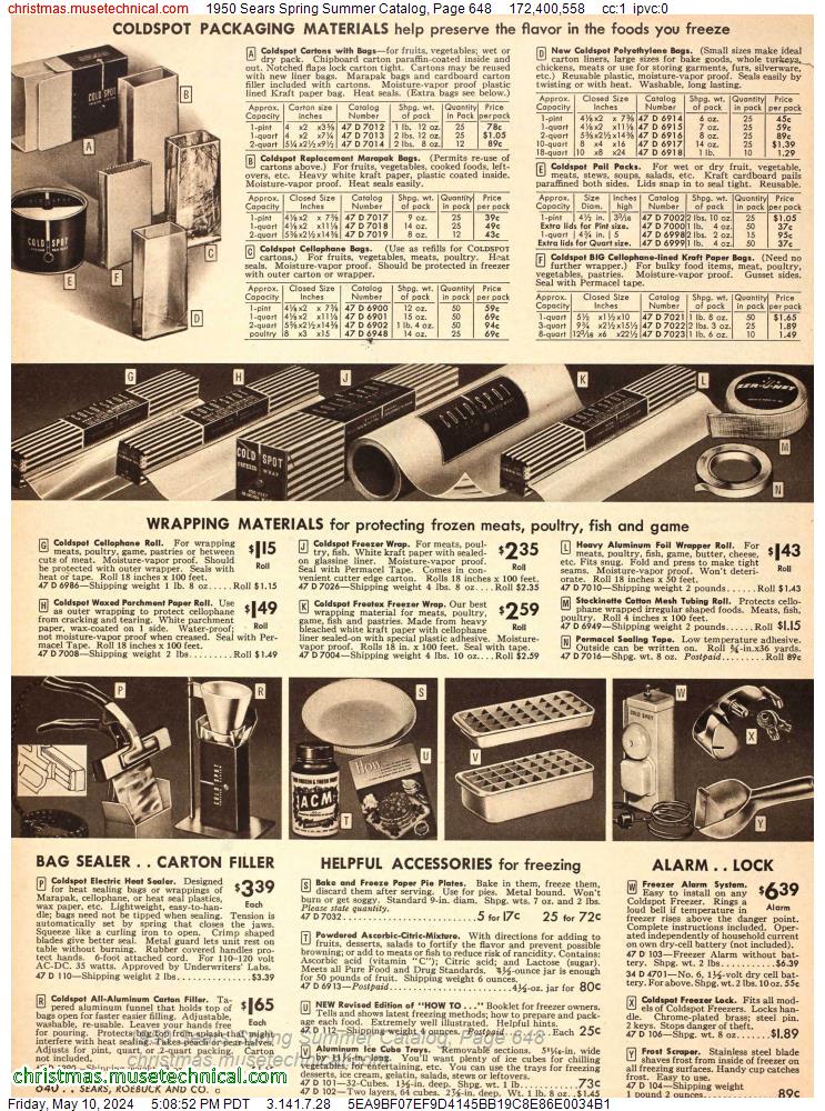 1950 Sears Spring Summer Catalog, Page 648