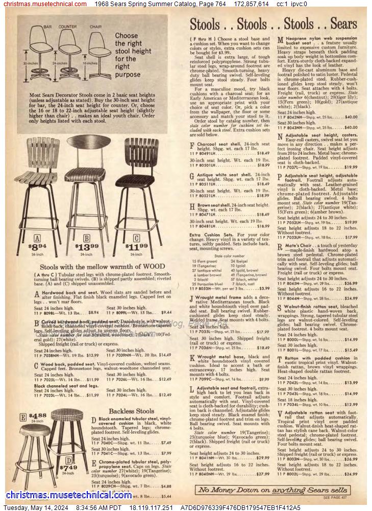 1968 Sears Spring Summer Catalog, Page 764