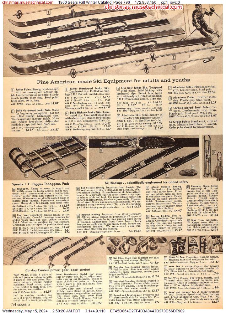 1960 Sears Fall Winter Catalog, Page 790