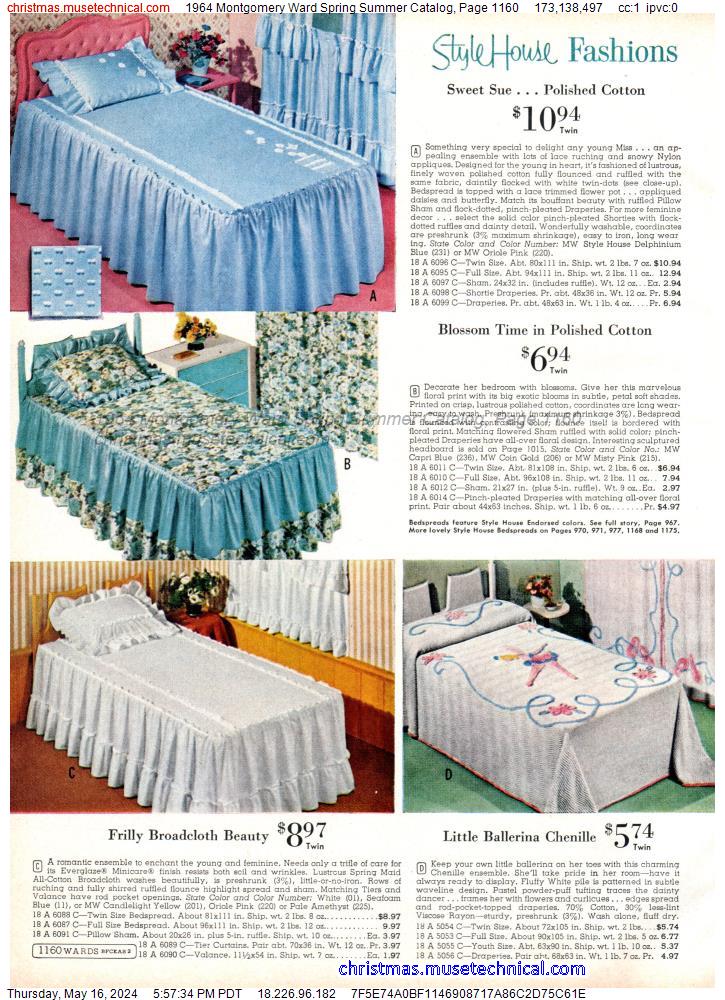1964 Montgomery Ward Spring Summer Catalog, Page 1160