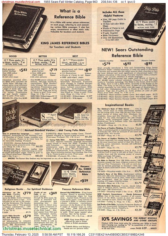 1955 Sears Fall Winter Catalog, Page 663