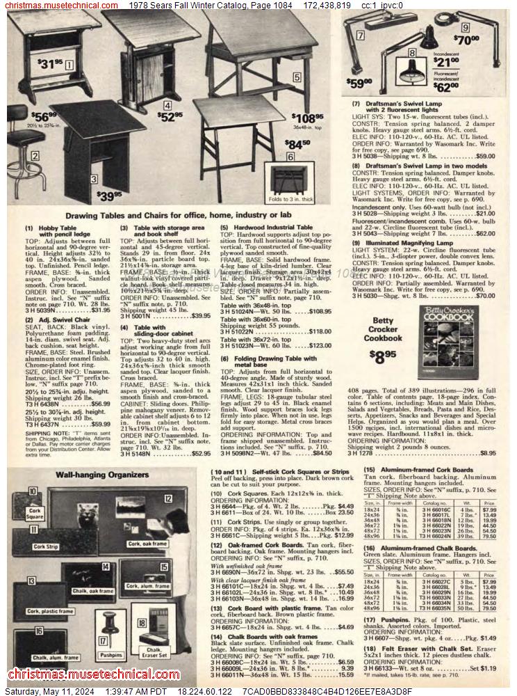 1978 Sears Fall Winter Catalog, Page 1084