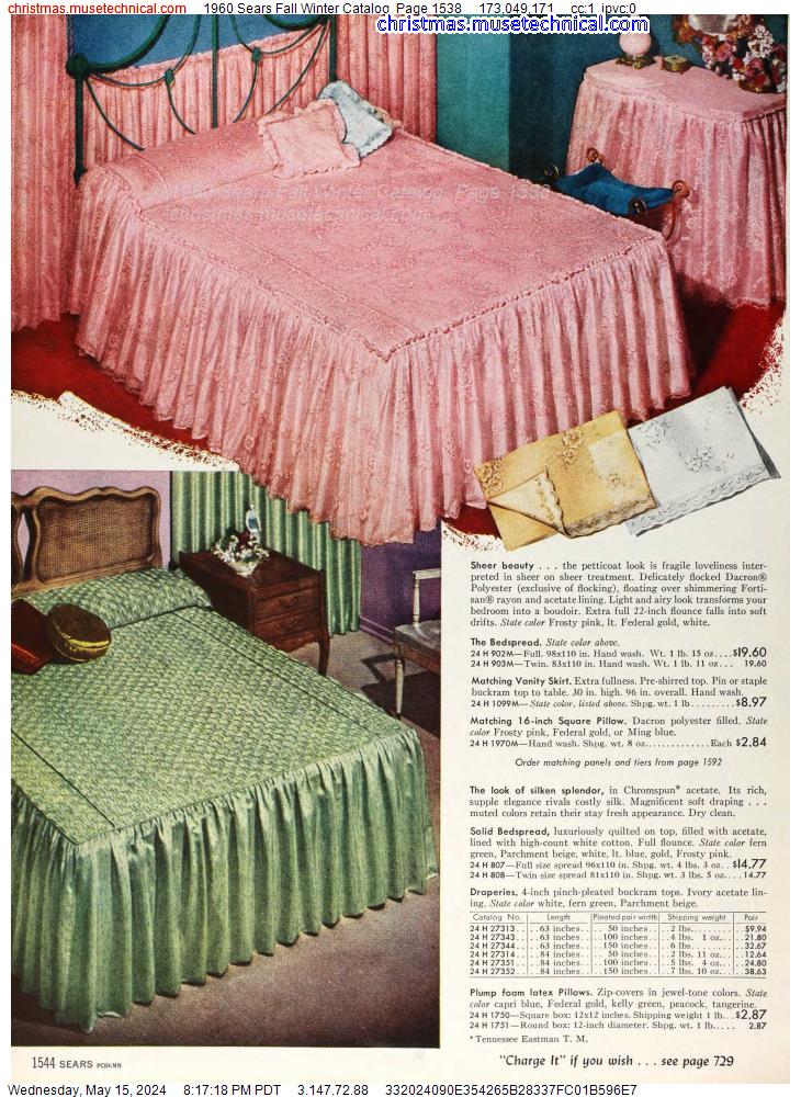 1960 Sears Fall Winter Catalog, Page 1538