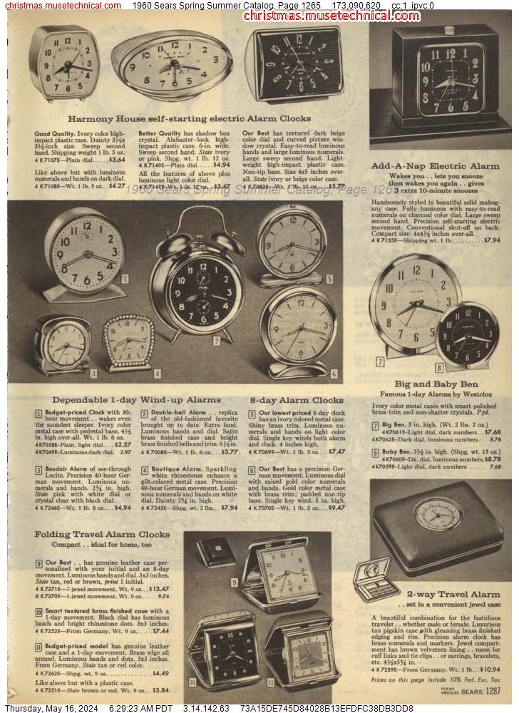 1960 Sears Spring Summer Catalog, Page 1265