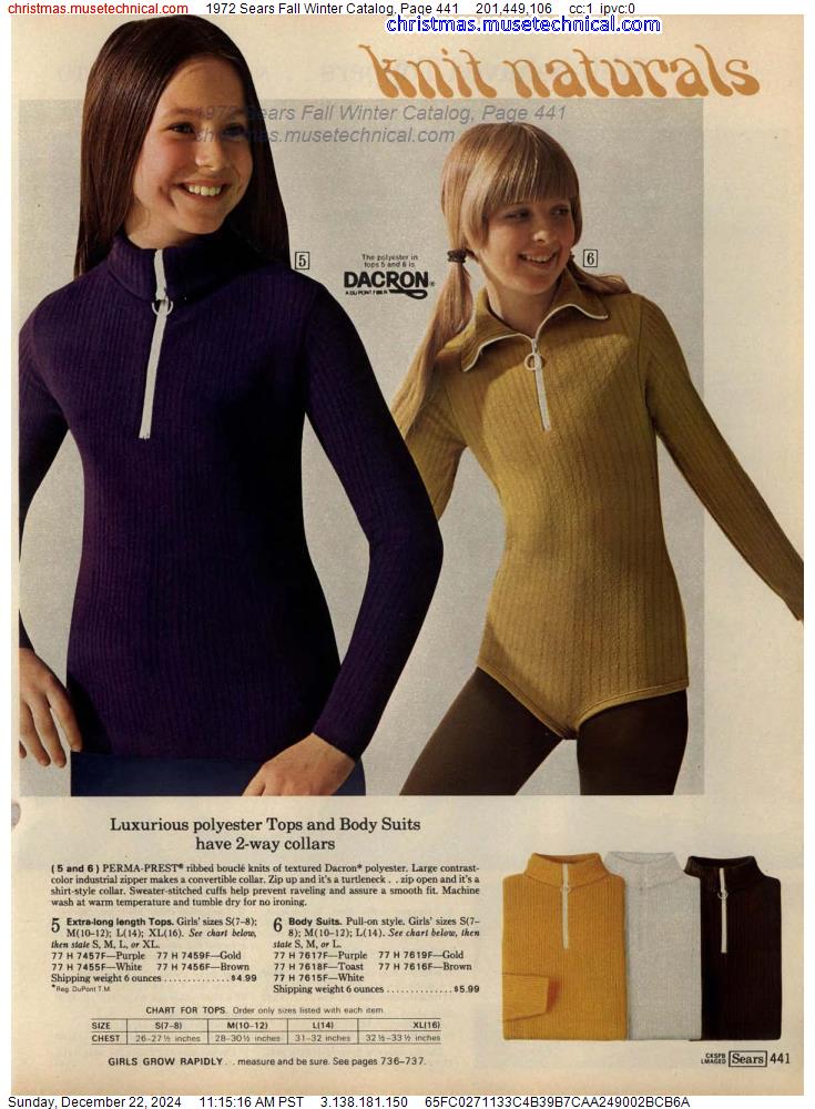 1972 Sears Fall Winter Catalog, Page 441