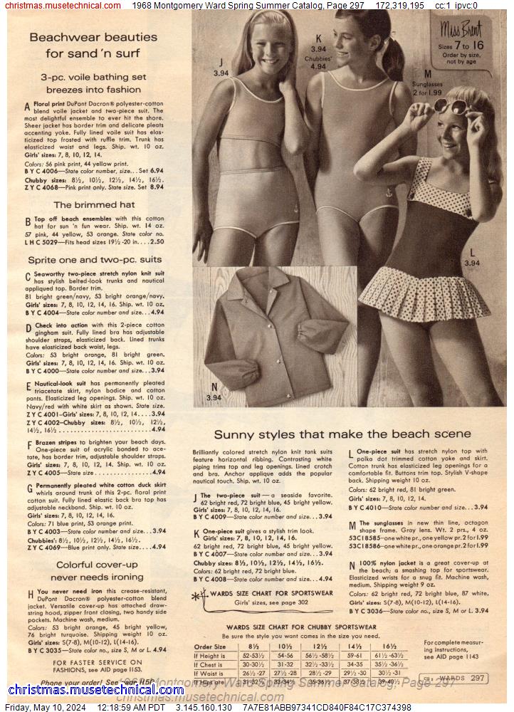 1968 Montgomery Ward Spring Summer Catalog, Page 297