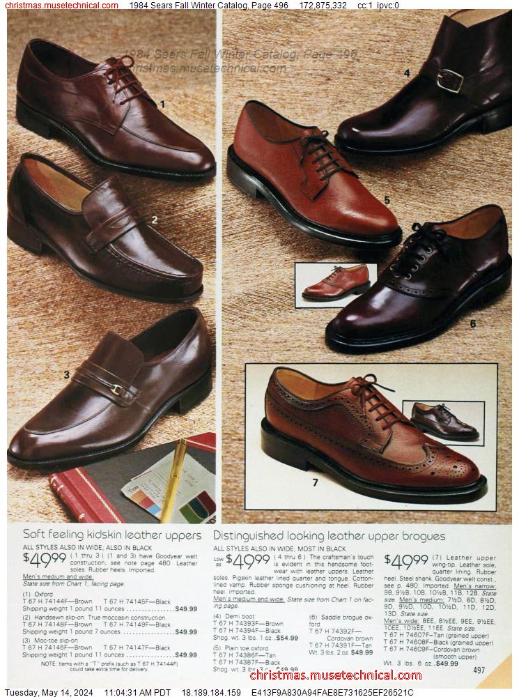 1984 Sears Fall Winter Catalog, Page 496