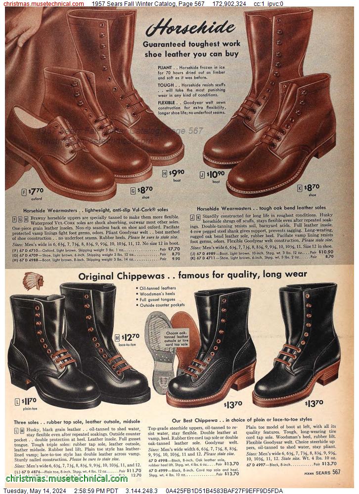 1957 Sears Fall Winter Catalog, Page 567