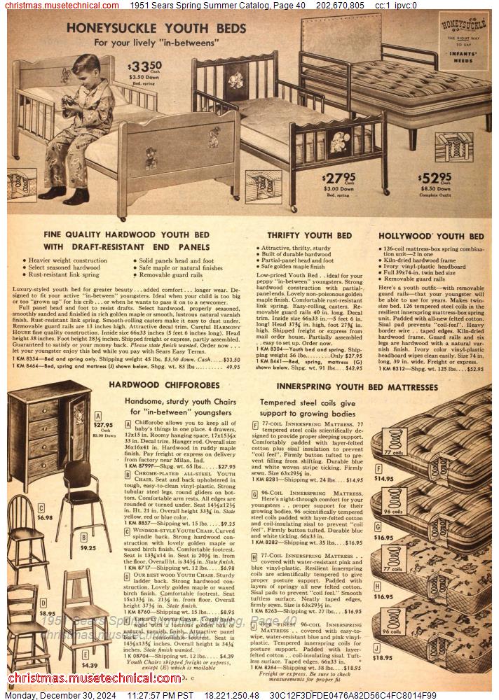 1951 Sears Spring Summer Catalog, Page 40