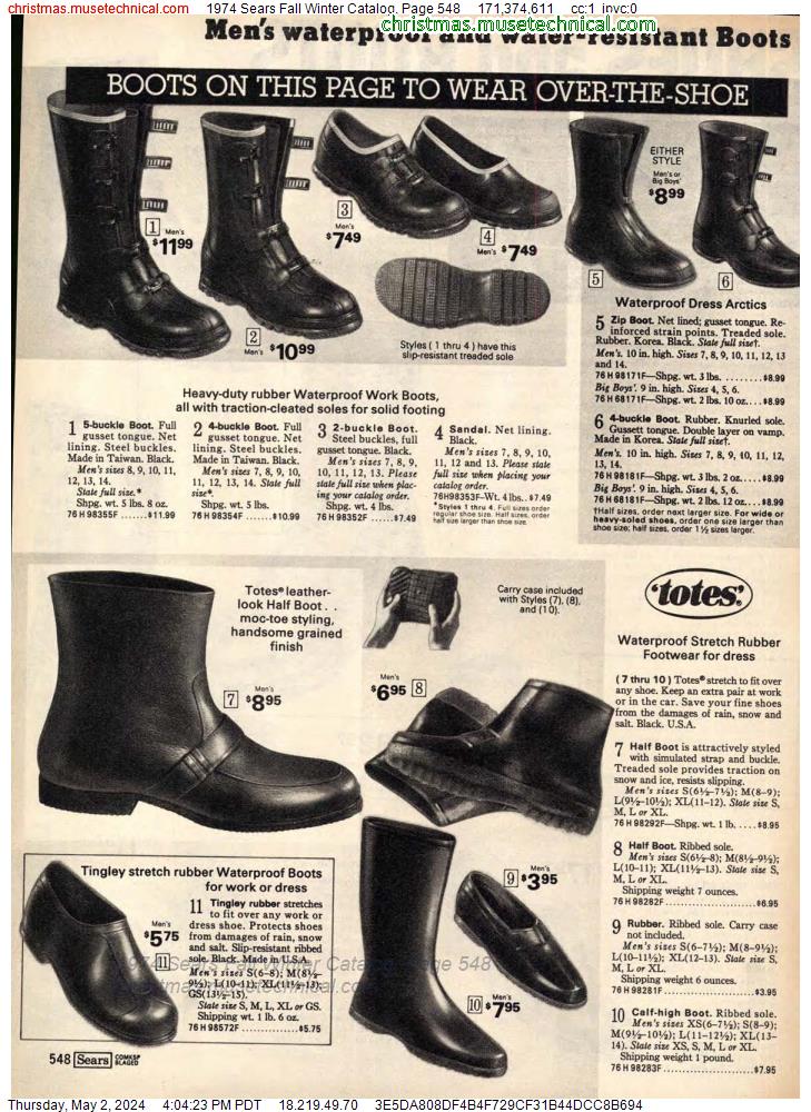 1974 Sears Fall Winter Catalog, Page 548
