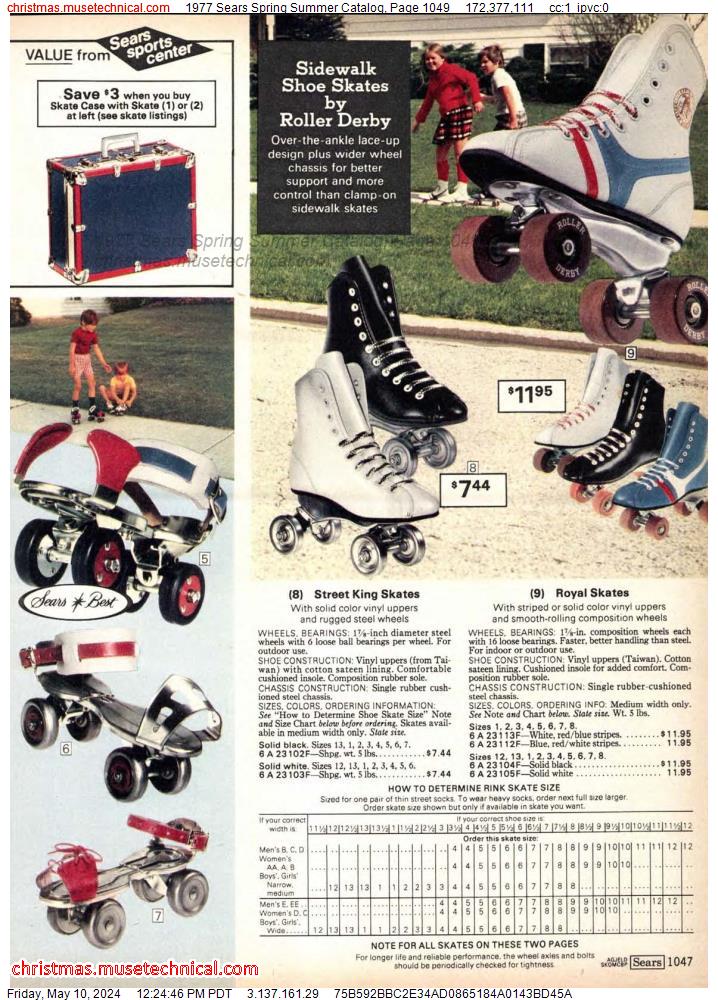 1977 Sears Spring Summer Catalog, Page 1049