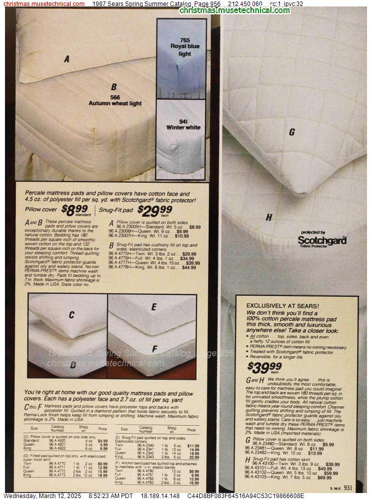 1987 Sears Spring Summer Catalog, Page 956