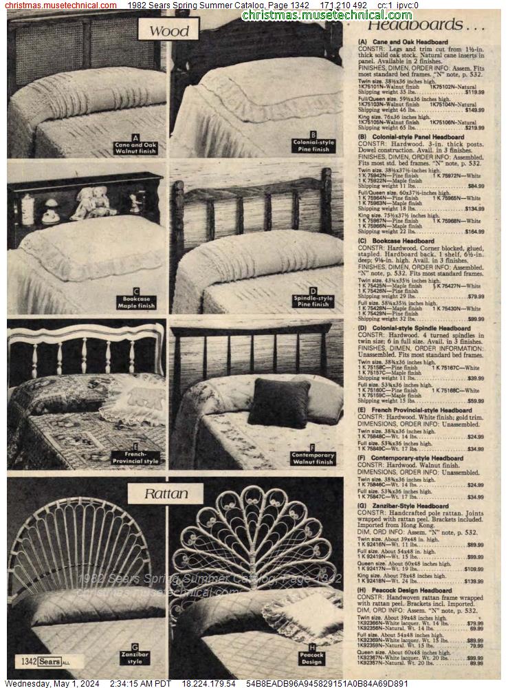 1982 Sears Spring Summer Catalog, Page 1342