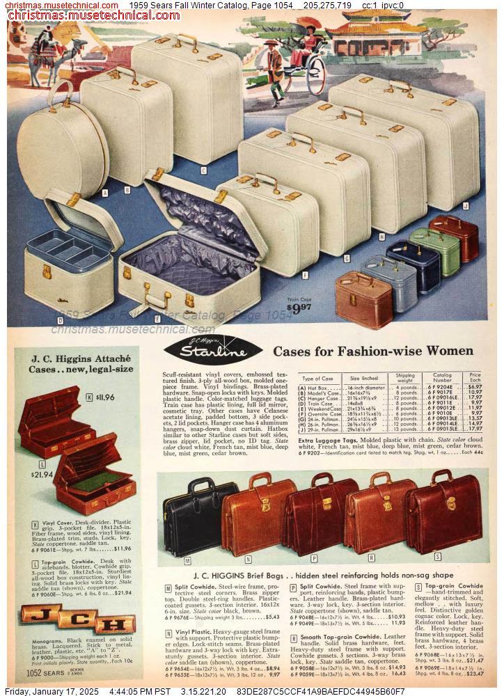 1959 Sears Fall Winter Catalog, Page 1054