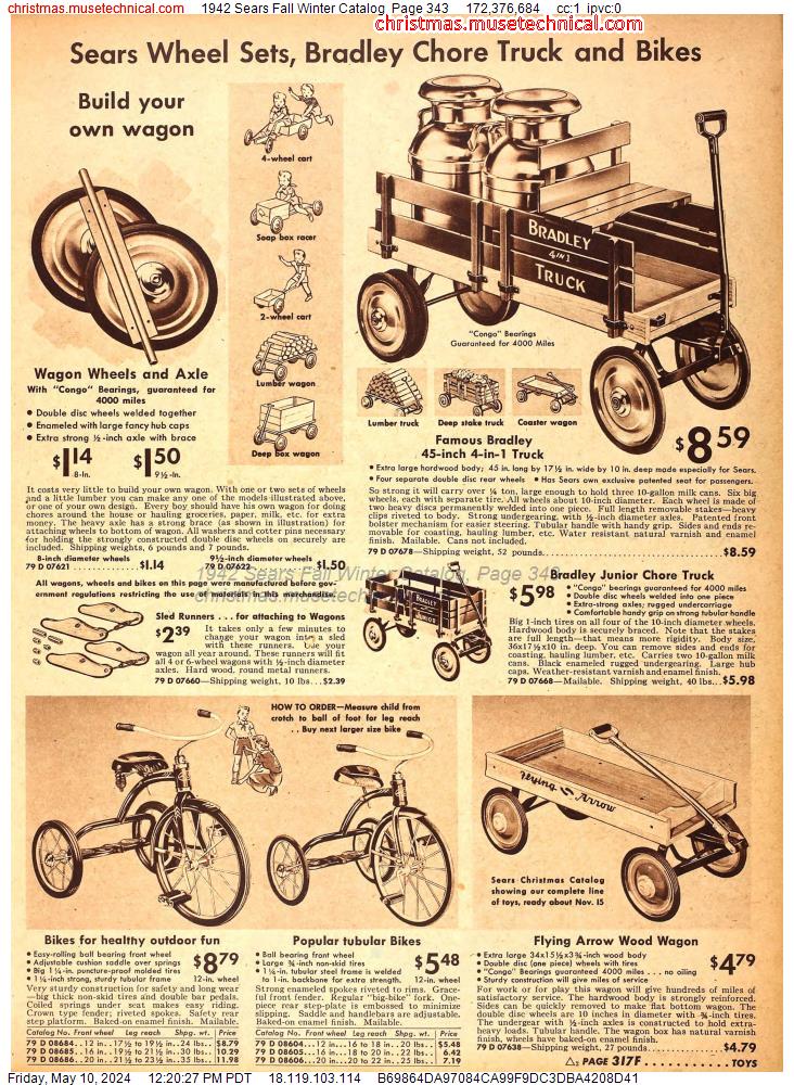 1942 Sears Fall Winter Catalog, Page 343