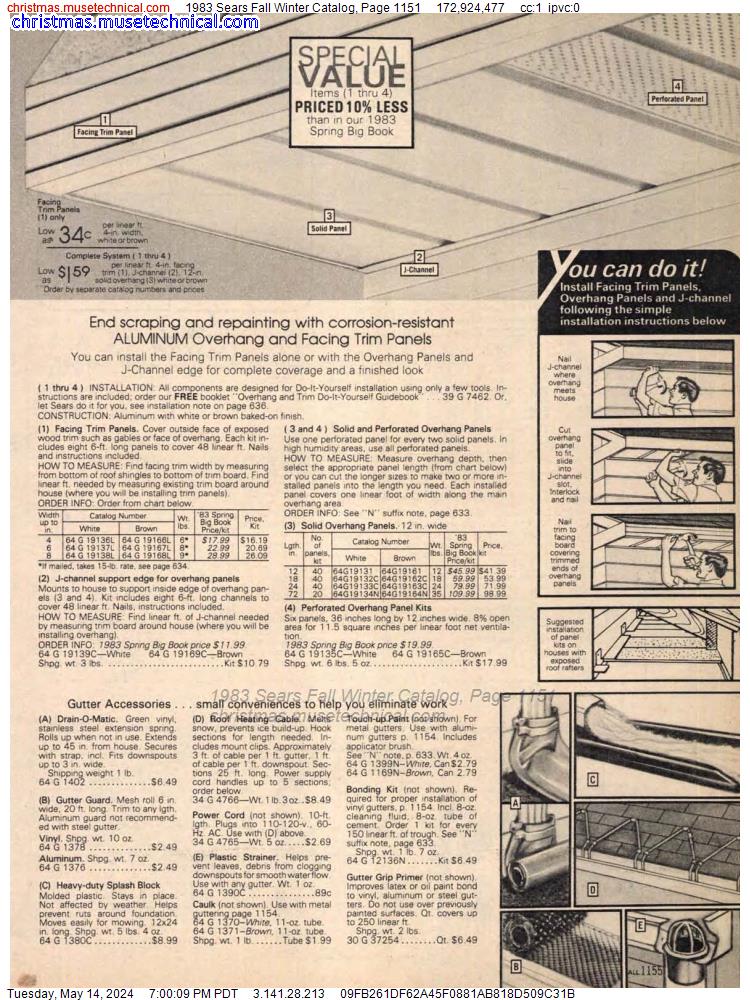 1983 Sears Fall Winter Catalog, Page 1151