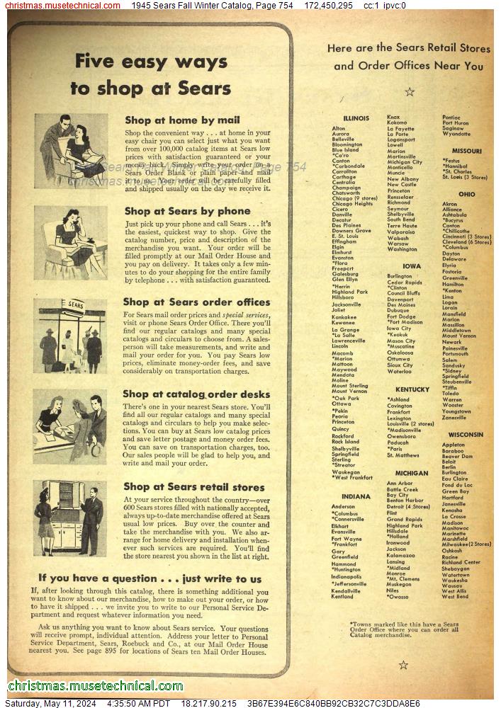 1945 Sears Fall Winter Catalog, Page 754