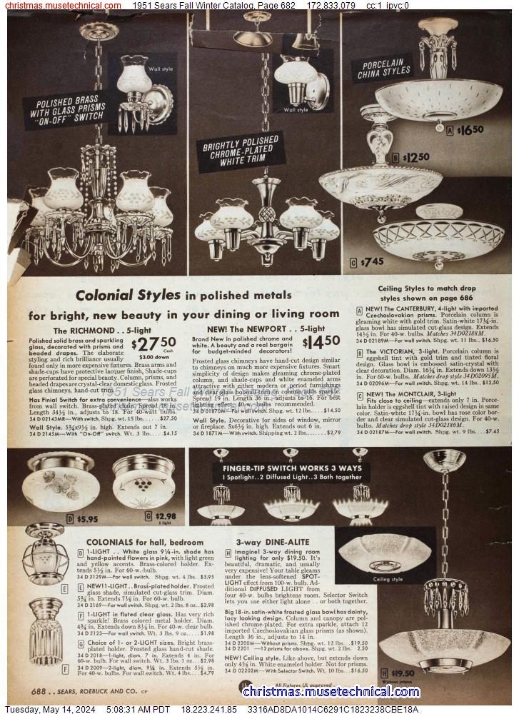 1951 Sears Fall Winter Catalog, Page 682