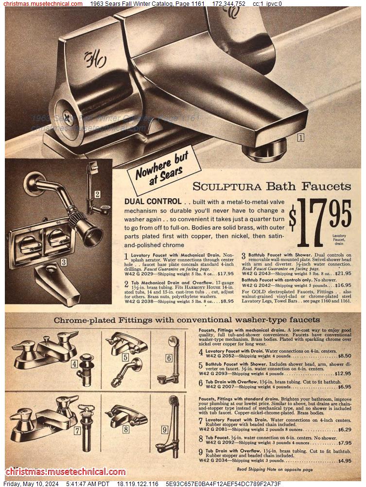 1963 Sears Fall Winter Catalog, Page 1161