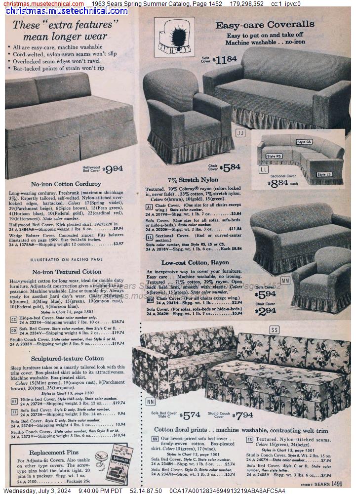 1963 Sears Spring Summer Catalog, Page 1452