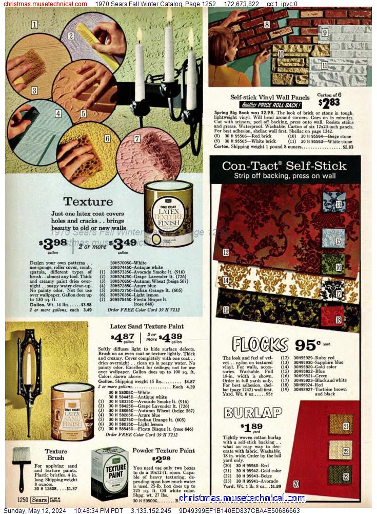 1970 Sears Fall Winter Catalog, Page 1252
