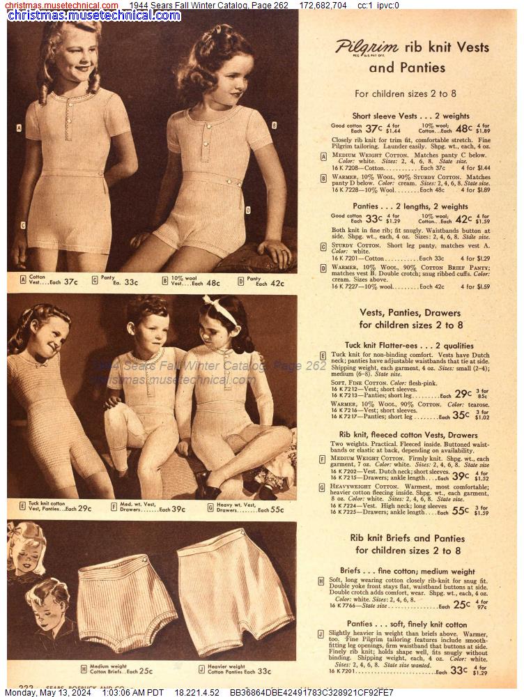 1944 Sears Fall Winter Catalog, Page 262