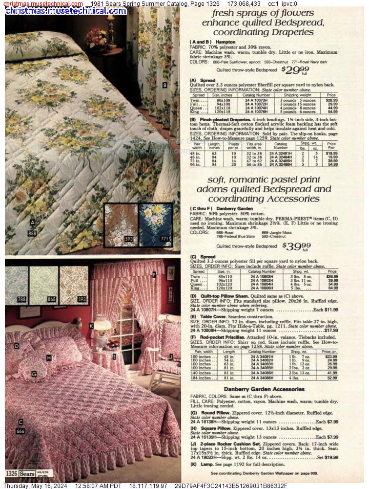 1981 Sears Spring Summer Catalog, Page 1326