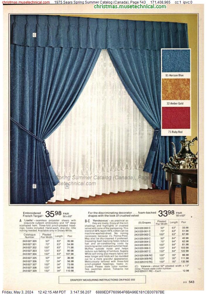 1975 Sears Spring Summer Catalog (Canada), Page 543
